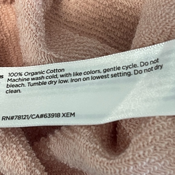 Eileen Fisher Organic Cotton Oversized Lightweight Sweatshirt Pink Size XL - Picture 6 of 7